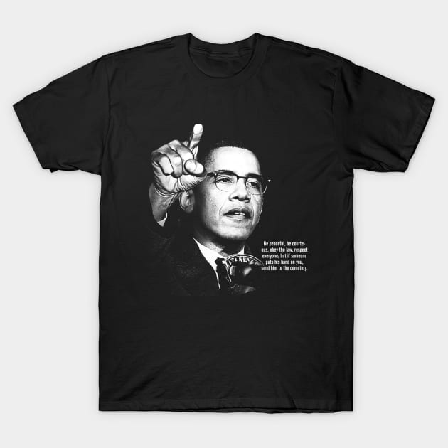 Malcom X T-Shirt by Blind Man Studio